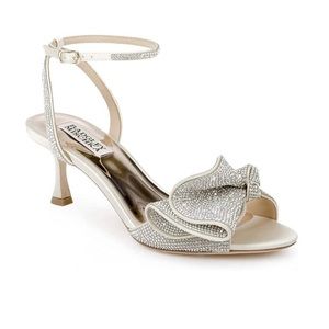 Badgley Miscka Silver/Satin Remi Sandal
